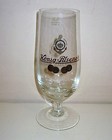 beer glass from the Konig  brewery in Germany with the inscription 'Konig Pilsner
'