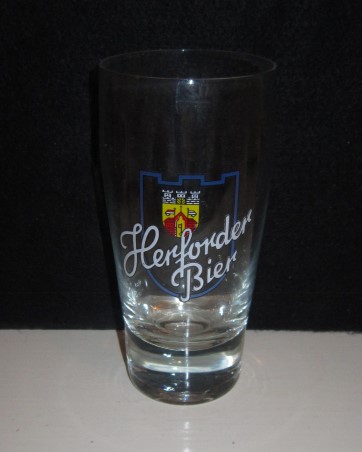 beer glass from the Herforder  brewery in Germany with the inscription 'Herforder Bier'