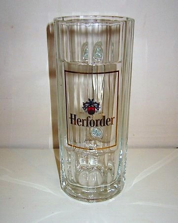 beer glass from the Herforder  brewery in Germany with the inscription 'Herforder Seit 1878'