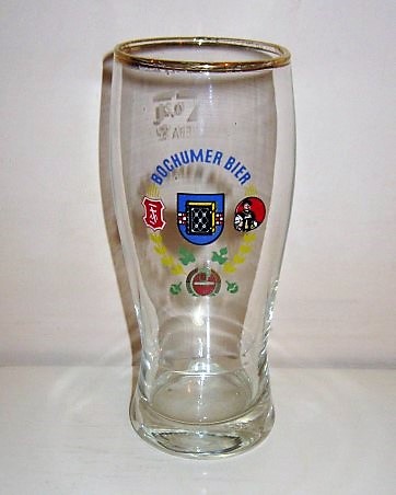 beer glass from the Moritz Fiege  brewery in Germany with the inscription 'Bochumer Bier'