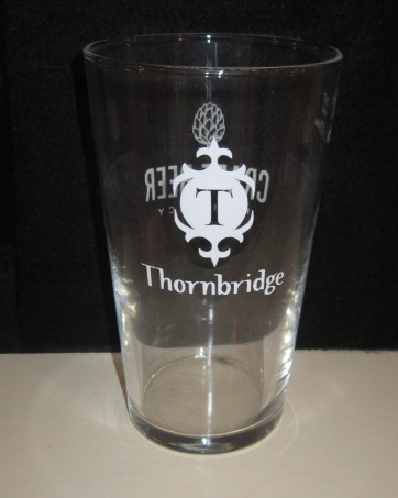 beer glass from the Thornbridge brewery in England with the inscription 'Thornbridge'