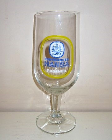 beer glass from the Dab brewery in Germany with the inscription 'Hansa, Dormunder Hansa Pilsener'