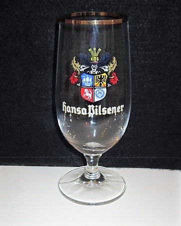 beer glass from the Dab brewery in Germany with the inscription 'Hansa Pilsner'