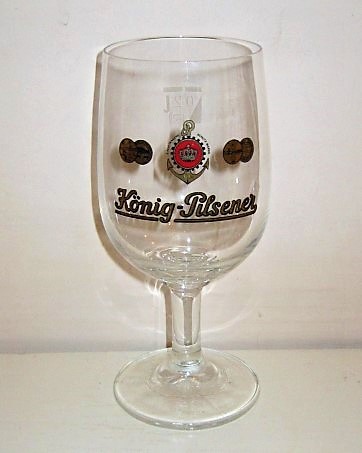 beer glass from the Konig  brewery in Germany with the inscription 'Konig Pilsener'