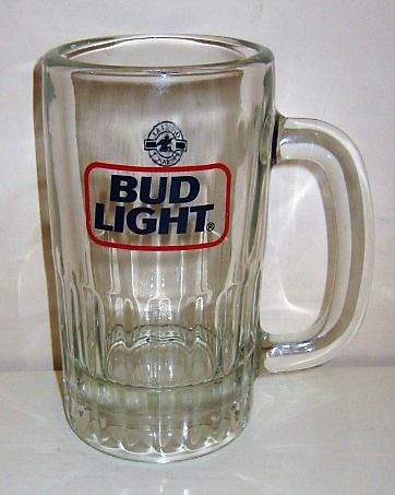 beer glass from the Anheuser Busch brewery in U.S.A. with the inscription 'Bud Light'