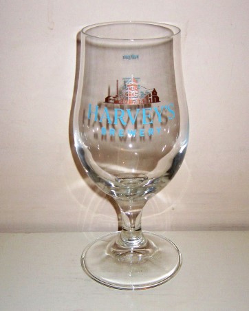 beer glass from the Harvey & Son brewery in England with the inscription 'Harveys Brewery'
