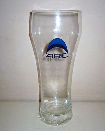 beer glass from the Bass  brewery in England with the inscription 'ARC'