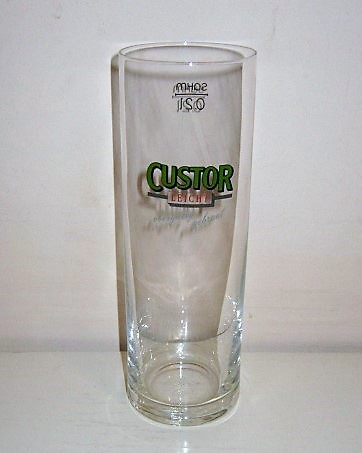 beer glass from the Weissenthurm Koblenz brewery in Germany with the inscription 'Custor Leicht '