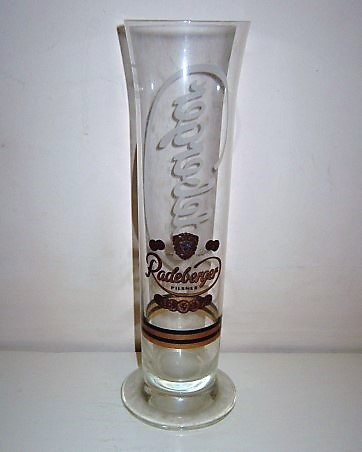 beer glass from the Radeberger Gruppe  brewery in Germany with the inscription 'Radeberger Pilsner Seit 1872'