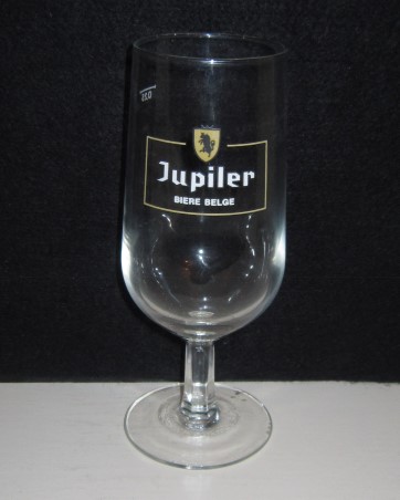 beer glass from the Piedboeuf brewery in Belgium with the inscription 'Jupiler Biere Belge'