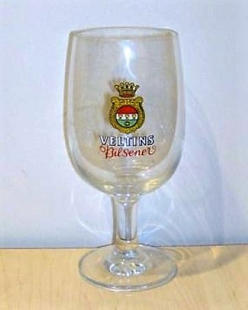 beer glass from the Veltins  brewery in Germany with the inscription 'Veltins Pilsener'