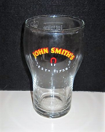 beer glass from the John Smith's brewery in England with the inscription 'John Smith's Est 1748'