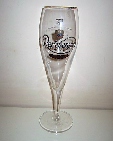 beer glass from the Radeberger Gruppe  brewery in Germany with the inscription 'Koniglich Sachsische Braukunst Seit 1872 Radeberger Pilsner'