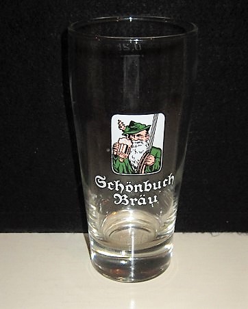 beer glass from the Schonbuch brewery in Germany with the inscription 'Schonbuch Braw'