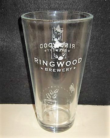 beer glass from the Ringwood brewery in England with the inscription 'Ringwood Brewery '
