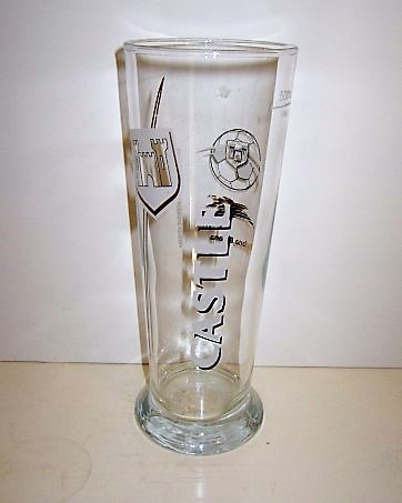 beer glass from the Castle Larger brewery in South Africa with the inscription 'Castle'