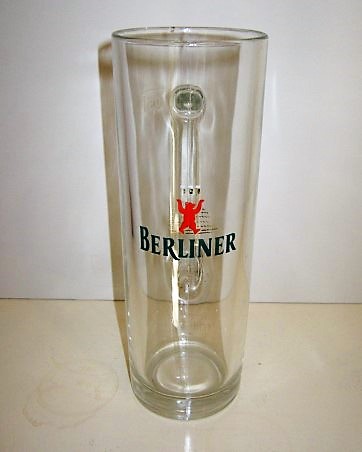 beer glass from the Berliner-Schultheiss brewery in Germany with the inscription 'Berliner Pilsner'