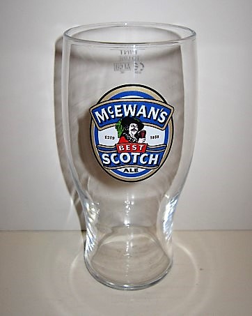 beer glass from the McEwan's brewery in Scotland with the inscription 'McEwan's Best Scotch Ale'