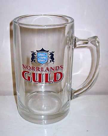 beer glass from the Spendrup's  brewery in Sweden with the inscription 'Norrlands Guld'