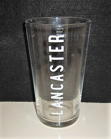 beer glass from the Lancaster  brewery in England with the inscription 'Lancaster'