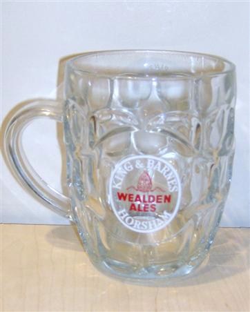 beer glass from the King & Barnes brewery in England with the inscription 'King&Barnes Wealden Ales Horsham'