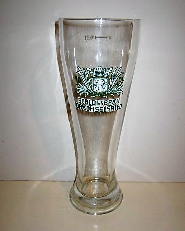 beer glass from the Schlossbru  brewery in Germany with the inscription 'Schlossbrau Drachselsried'
