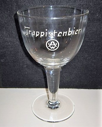 beer glass from the Westmalle brewery in Belgium with the inscription 'Trappistenbier'