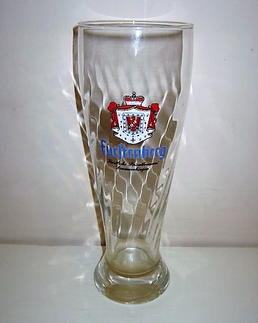 beer glass from the Furstenberg  brewery in Germany with the inscription 'Furstenberg, Furstliche Privatbrauerei Donaueschingen'