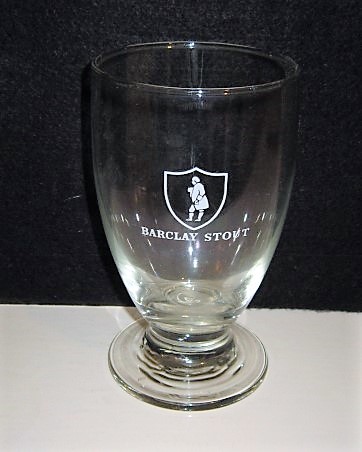 beer glass from the Barclay's, Perkins & Co Anchor Brewery brewery in England with the inscription 'Barclay Stout'