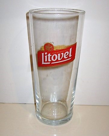 beer glass from the Litovel brewery in Czech Republic with the inscription 'Litovel Kralovsice Pivo'