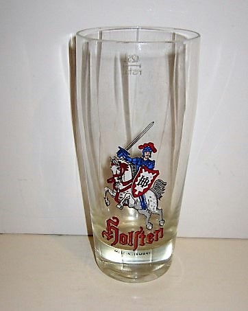 beer glass from the Holsten brewery in Germany with the inscription 'Holsten Made In Germany'