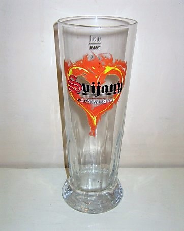 beer glass from the Pivovar Svijany brewery in Czech Republic with the inscription 'Svijany Srdecni Zalezitost'