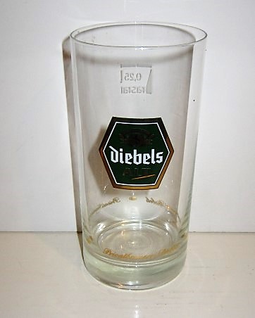 beer glass from the Diebels brewery in Germany with the inscription 'Diebels Alt, Privatbrauerei Diebels'