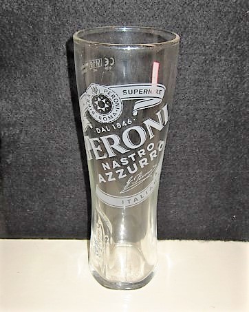 Peroni Beer Glass Italian Nastro Azzurro Birra Superiore SAHM