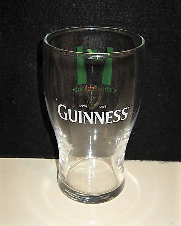 beer glass from the Guinness  brewery in Ireland with the inscription 'Est 1759 Guinness '
