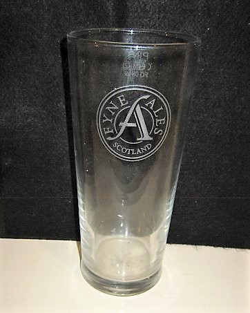 beer glass from the Fyne Ales  brewery in Scotland with the inscription 'Fyne Ales, Scotland'