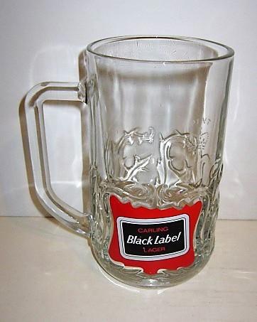 beer glass from the Carling brewery in Canada with the inscription 'Carling Black Label Lager'