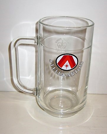 beer glass from the Stella Artois brewery in Belgium with the inscription 'Stella Artois'