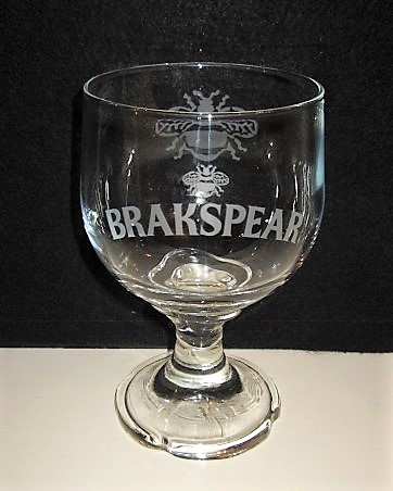 beer glass from the Brakspears brewery in England with the inscription 'Brakspears'