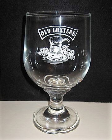 beer glass from the Chiltern Valley brewery in England with the inscription 'Old Luxters'