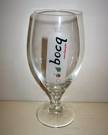 beer glass from the Du Bocq brewery in Belgium with the inscription 'Bocq www.bocq.be'