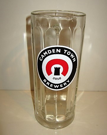 beer glass from the Camden Town  brewery in England with the inscription 'Camden Town Brewery 2010'
