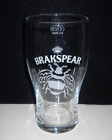 beer glass from the Brakspears brewery in England with the inscription 'Brakspears'
