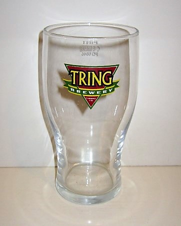 beer glass from the Tring  brewery in England with the inscription 'Tring Brewery Company LTD'