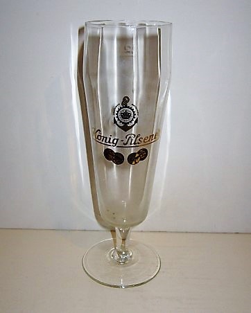 beer glass from the Konig  brewery in Germany with the inscription 'konig Pilsener'