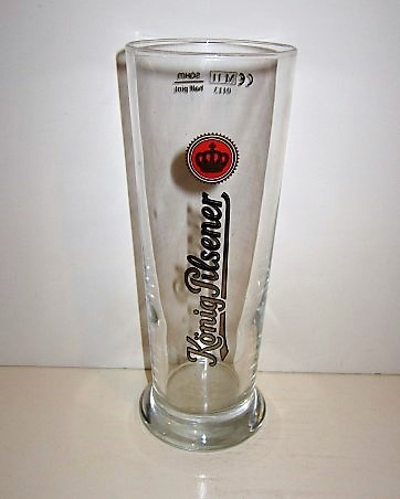 beer glass from the Konig  brewery in Germany with the inscription 'konig Pilsener'