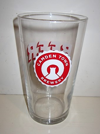 beer glass from the Camden Town  brewery in England with the inscription 'Camden Town Brewery '