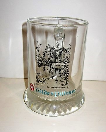 beer glass from the Gilde brewery in Germany with the inscription 'Gilde Pilsener'