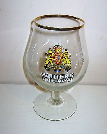 beer glass from the Wolters brewery in Germany with the inscription 'Wolters Hofbrau'
