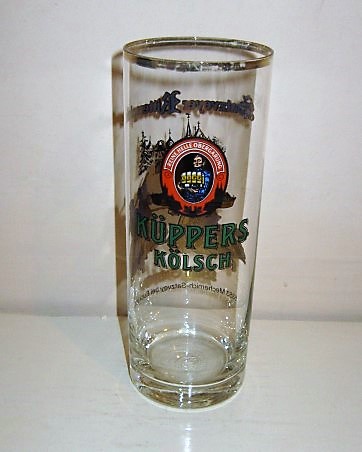 beer glass from the Radeberger Gruppe  brewery in Germany with the inscription 'Kuppers Kolsch'